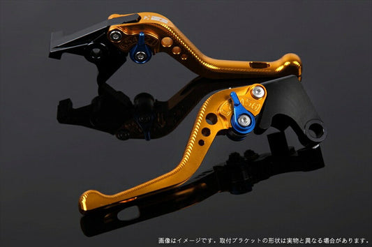 SPEEDRA アジャストレバー 3Dショート ゴールド／ブルー NINJA1000 17-18 Z1000 17-18 Z900RS KA0407006-BE