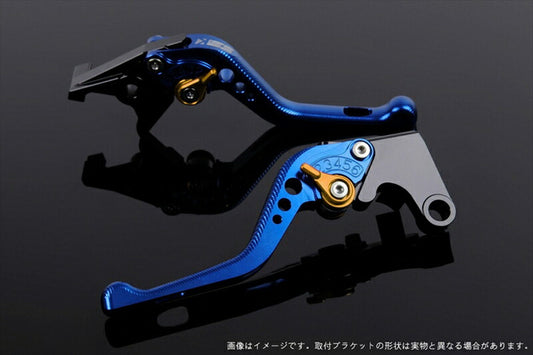 SPEEDRA アジャストレバー 3Dショート ブルー／ゴールド NINJA1000 17-18 Z1000 17-18 Z900RS KA0407007-GD