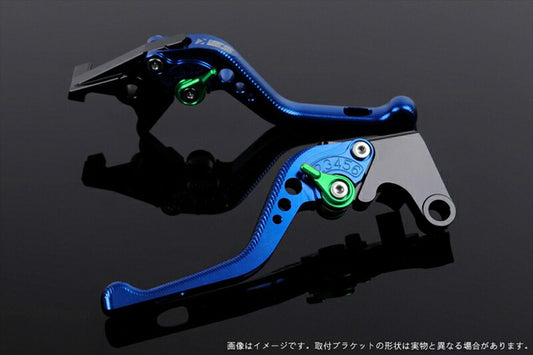 SPEEDRA アジャストレバー 3Dショート ブルー／グリーン NINJA1000 17-18 Z1000 17-18 Z900RS KA0407007-GN