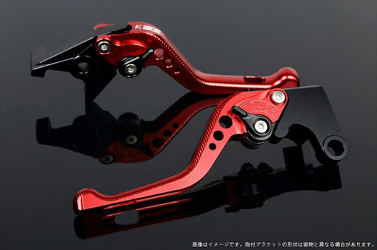 SPEEDRA アジャストレバー 3Dショート レッド／ブラック NINJA1000 17-18 Z1000 17-18 Z900RS KA0407008-BK