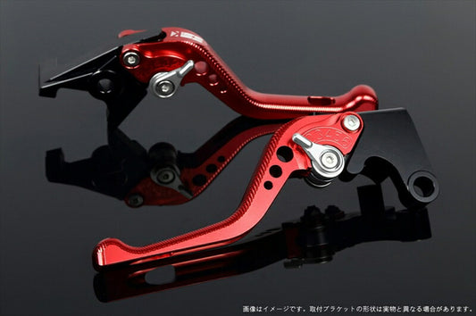 SPEEDRA アジャストレバー 3Dショート レッド／シルバー NINJA1000 17-18 Z1000 17-18 Z900RS KA0407008-SR