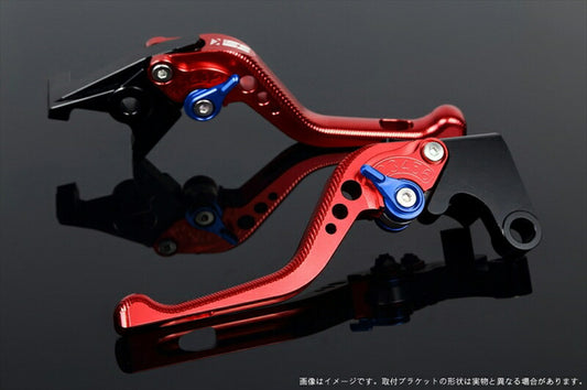 SPEEDRA アジャストレバー 3Dショート レッド／ブルー NINJA1000 17-18 Z1000 17-18 Z900RS KA0407008-BE
