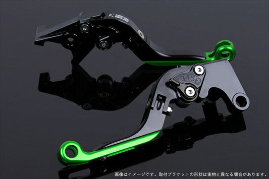 SPEEDRA アジャストレバー 可倒延長式 ブラック／ブラック／グリーン NINJA1000 17-18 Z1000 17-18 Z900RS KA0407011-BKGN