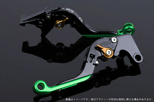SPEEDRA アジャストレバー 可倒延長式 ブラック／ゴールド／グリーン NINJA1000 17-18 Z1000 17-18 Z900RS KA0407011-GDGN