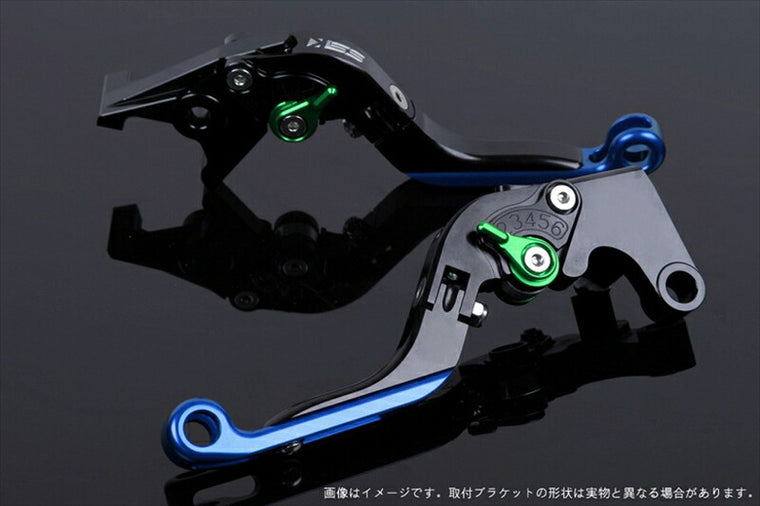 SPEEDRA アジャストレバー 可倒延長式 ブラック／グリーン／ブルー NINJA1000 17-18 Z1000 17-18 Z900RS KA0407011-GNBE