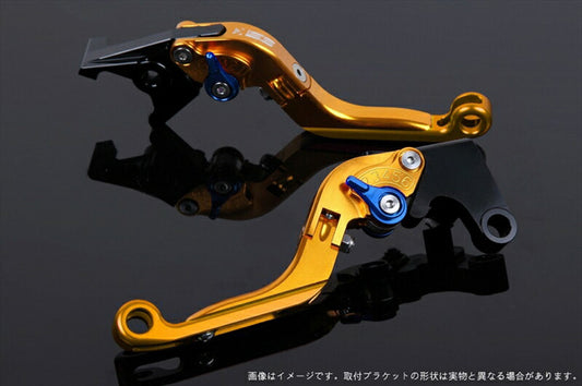 SPEEDRA アジャストレバー 可倒延長式 ゴールド／ブルー／ゴールド NINJA1000 17-18 Z1000 17-18 Z900RS KA0407013-BEGD