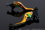 SPEEDRA アジャストレバー 可倒延長式 ゴールド／グリーン／ブラック NINJA1000 17-18 Z1000 17-18 Z900RS KA0407013-GNBK