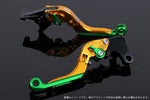 SPEEDRA アジャストレバー 可倒延長式 ゴールド／グリーン／グリーン NINJA1000 17-18 Z1000 17-18 Z900RS KA0407013-GNGN