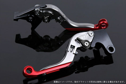 SPEEDRA アジャストレバー 可倒延長式 チタン／ブラック／レッド NINJA1000 17-18 Z1000 17-18 Z900RS KA0407016-BKRD