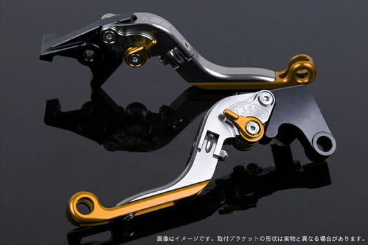 SPEEDRA アジャストレバー 可倒延長式 チタン／ゴールド／ゴールド NINJA1000 17-18 Z1000 17-18 Z900RS KA0407016-GDGD