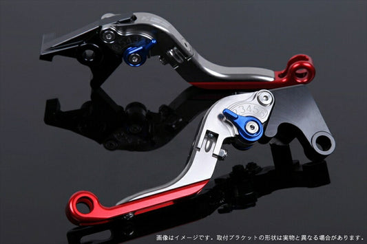 SPEEDRA アジャストレバー 可倒延長式 チタン／ブルー／レッド NINJA1000 17-18 Z1000 17-18 Z900RS KA0407016-BERD