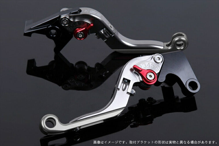 SPEEDRA アジャストレバー 可倒延長式 チタン／レッド／チタン NINJA1000 17-18 Z1000 17-18 Z900RS KA0407016-RDTM