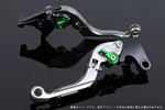SPEEDRA アジャストレバー 可倒延長式 チタン／グリーン／シルバー NINJA1000 17-18 Z1000 17-18 Z900RS KA0407016-GNSR