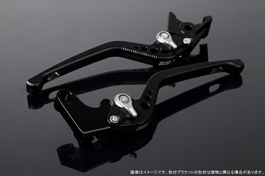 SPEEDRA アジャストレバー 3D ロング Mブラック／Mシルバー NINJA1000 17-18 Z1000 17-18 Z900RS LVEM028BK-SR