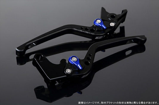 SPEEDRA アジャストレバー 3D ロング Mブラック／Mブルー NINJA1000 17-18 Z1000 17-18 Z900RS LVEM028BK-BE