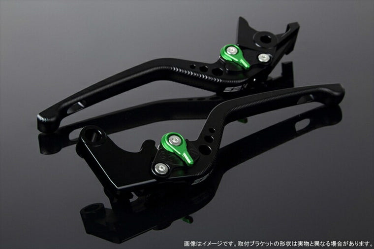 SPEEDRA アジャストレバー 3D ロング Mブラック／Mグリーン NINJA1000 17-18 Z1000 17-18 Z900RS LVEM028BK-GN