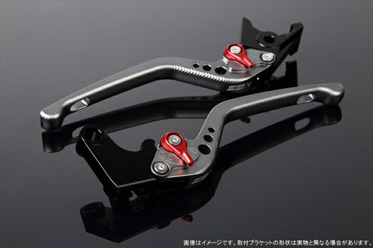 SPEEDRA アジャストレバー 3D ロング Mチタン／Mレッド NINJA1000 17-18 Z1000 17-18 Z900RS LVEM028TM-RD