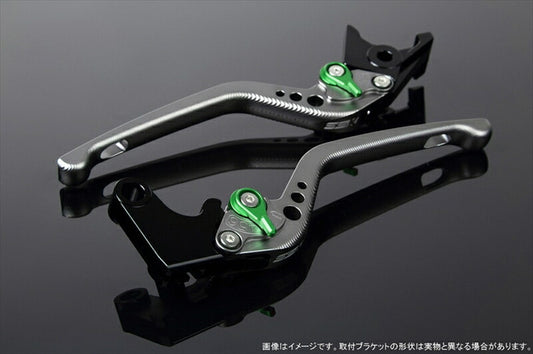 SPEEDRA アジャストレバー 3D ロング Mチタン／Mグリーン NINJA1000 17-18 Z1000 17-18 Z900RS LVEM028TM-GN