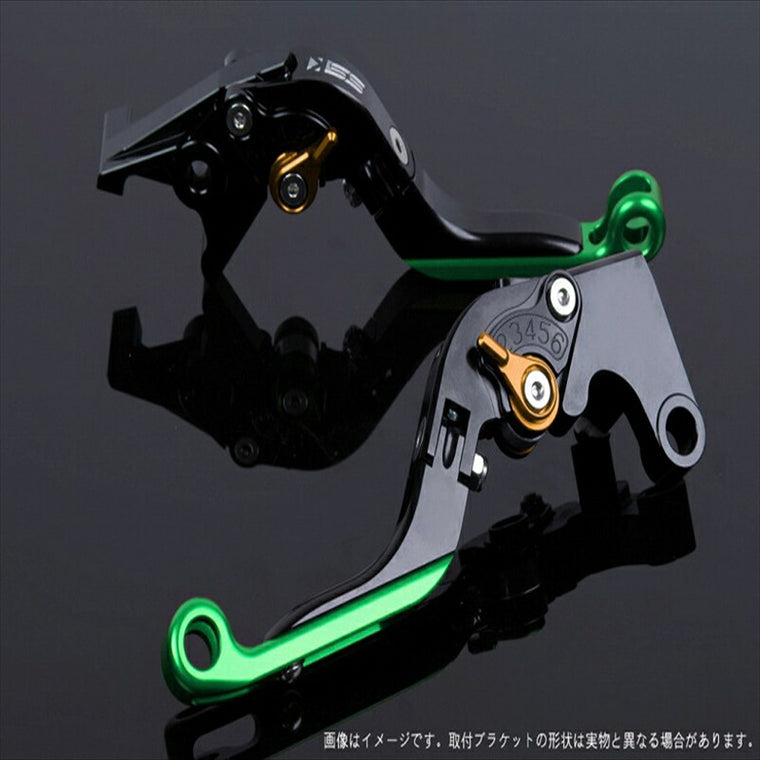 エスエスケイ スピードラ｜アジャストレバー 可倒延長式 ブラック/ゴールド/グリーン CBF1000 10-13 CB1100 SC65 13-/CB1100EX｜HO0406178-GDGN