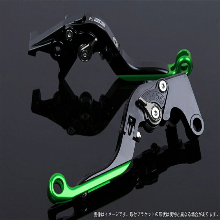 エスエスケイ スピードラ｜アジャストレバー 可倒延長式 ブラック/チタン/グリーン CBF1000 10-13 CB1100 SC65 13-/CB1100EX｜HO0406178-TMGN