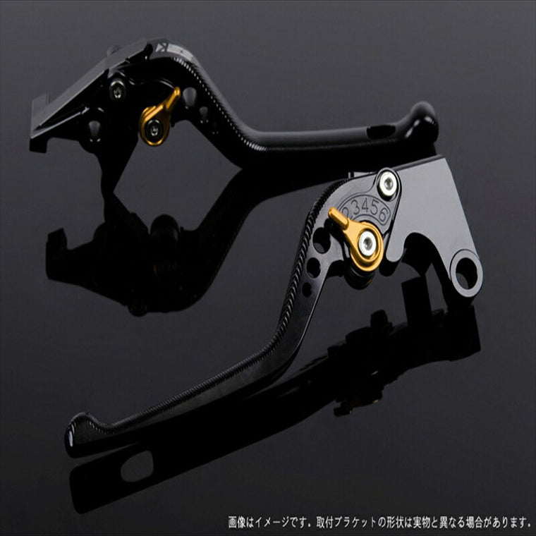 エスエスケイ スピードラ｜アジャストレバー 3D ロング ブラック/ゴールド YZF-R1 15-18｜YA0406465-GD