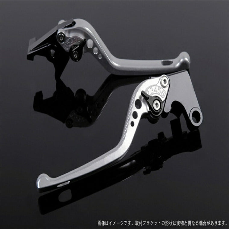 エスエスケイ スピードラ｜アジャストレバー 3D ロング シルバー/ブラック YZF-R1 15-18｜YA0406466-BK