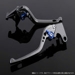 エスエスケイ スピードラ｜アジャストレバー 3D ロング チタン/ブルー YZF-R1 15-18｜YA0406470-BE