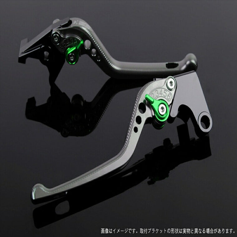 エスエスケイ スピードラ｜アジャストレバー 3D ロング チタン/グリーン YZF-R1 15-18｜YA0406470-GN