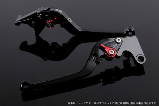 エスエスケイ スピードラ｜アジャストレバー スタンダード可倒式 ブラック/レッド Z750 07-11 Z800 13-16｜KA0402402-RD