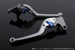 エスエスケイ スピードラ｜アジャストレバー スタンダード可倒式 シルバー/ブルー Z750 07-11 Z800 13-16｜KA0402403-BE