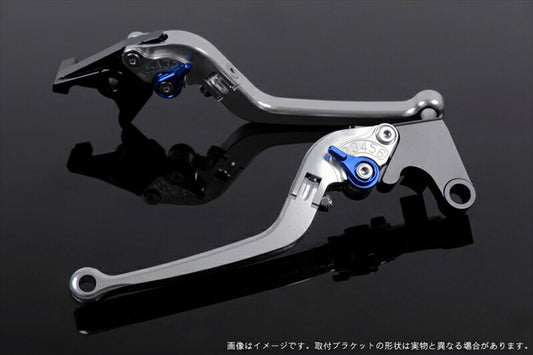 エスエスケイ スピードラ｜アジャストレバー スタンダード可倒式 シルバー/ブルー Z750 07-11 Z800 13-16｜KA0402403-BE