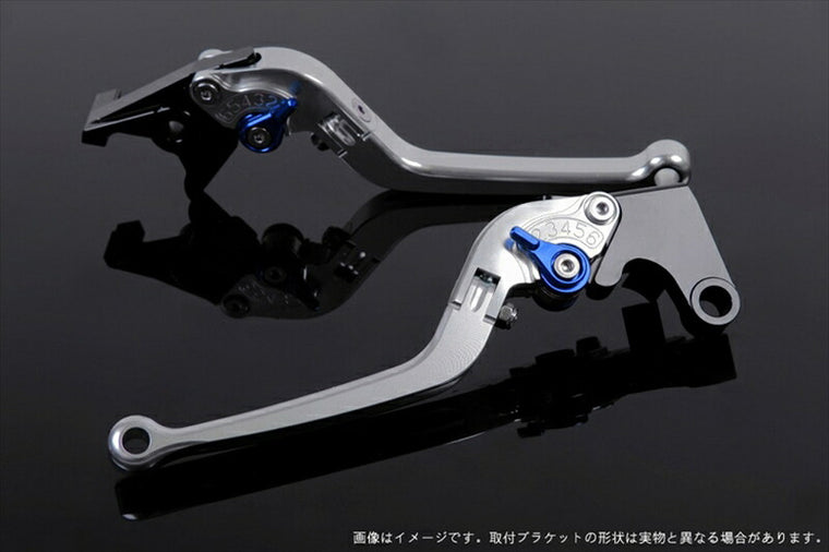 エスエスケイ スピードラ｜アジャストレバー スタンダード可倒式 シルバー/ブルー Z750 07-11 Z800 13-16｜KA0402403-BE
