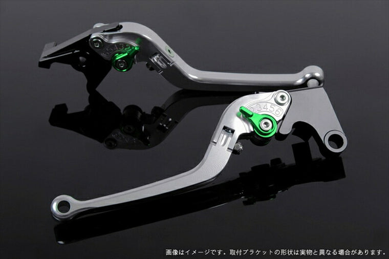 エスエスケイ スピードラ｜アジャストレバー スタンダード可倒式 シルバー/グリーン Z750 07-11 Z800 13-16｜KA0402403-GN