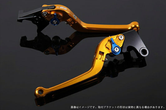 エスエスケイ スピードラ｜アジャストレバー スタンダード可倒式 ゴールド/ブルー Z750 07-11 Z800 13-16｜KA0402404-BE