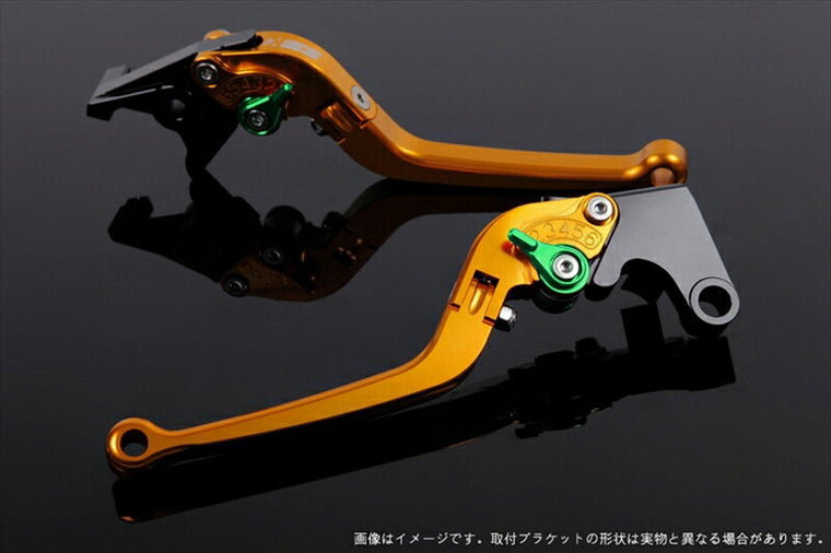 エスエスケイ スピードラ｜アジャストレバー スタンダード可倒式 ゴールド/グリーン Z750 07-11 Z800 13-16｜KA0402404-GN