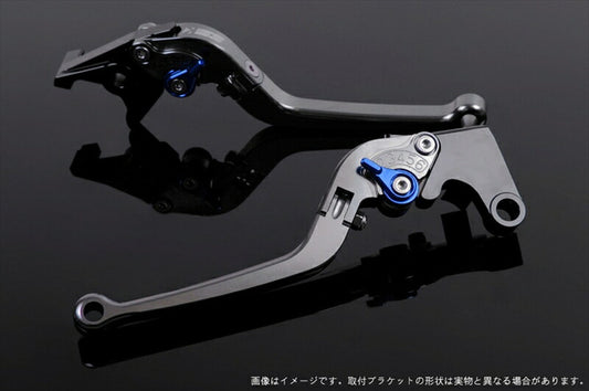 エスエスケイ スピードラ｜アジャストレバー スタンダード可倒式 チタン/ブルー Z750 07-11 Z800 13-16｜KA0403033-BE