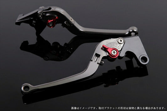 エスエスケイ スピードラ｜アジャストレバー スタンダード可倒式 チタン/レッド Z750 07-11 Z800 13-16｜KA0403033-RD