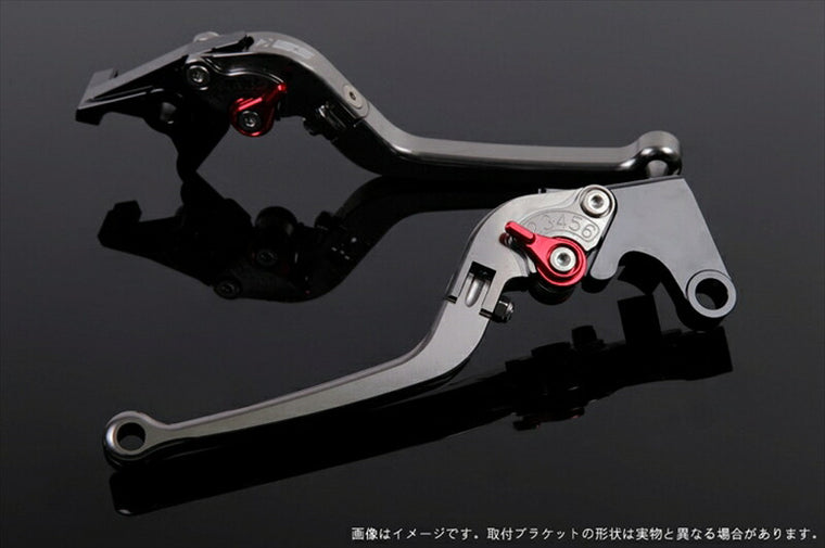 エスエスケイ スピードラ｜アジャストレバー スタンダード可倒式 チタン/レッド Z750 07-11 Z800 13-16｜KA0403033-RD