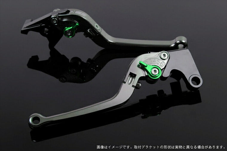 エスエスケイ スピードラ｜アジャストレバー スタンダード可倒式 チタン/グリーン Z750 07-11 Z800 13-16｜KA0403033-GN