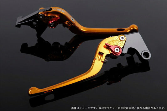 エスエスケイ スピードラ｜アジャストレバー 3D可倒式 ゴールド/レッド ZX-10R 06-15 Z1000 07-16 NINJA1000 11-16｜KA0405053-RD