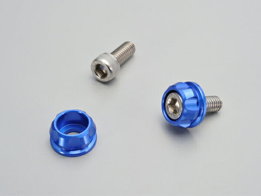 DAYTONA デイトナ ナンバーホルダーセット M6 ブルー カタログ品番：P065-1098 メーカー品番：91946