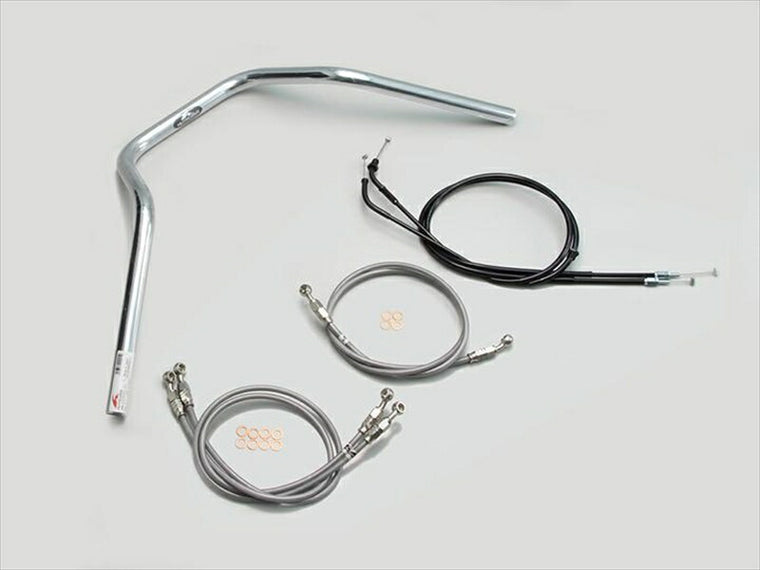 ハリケーン｜ナロー4型 ハンドルSET クロームメッキ CB1300SB(10-13 ABS無し車)｜H038-048C