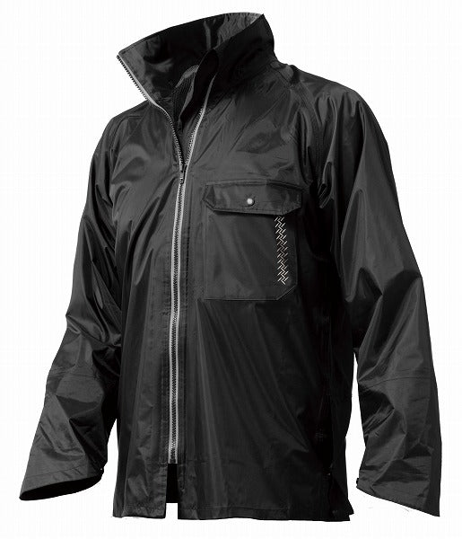 バイク用品 ウェア レインウェア<br>Makku マック レインウェア いぶし銀 ブラック ＃L<br>AS-4001<br>取寄品 セール
