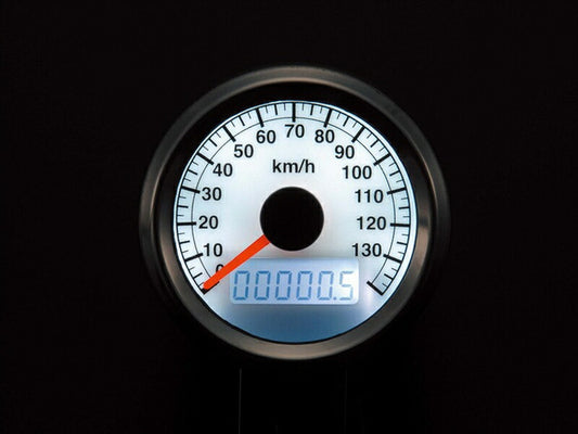 POSHFAITH｜ポッシュフェイス ミニミニ140kmメーター（LEDブルー） ホワイト｜100032-90