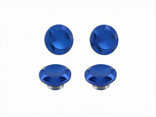 POSHFAITH｜ポッシュフェイス NASAタイプキャップボルトカバー M6用 BLUE（4PCS）｜001822-01