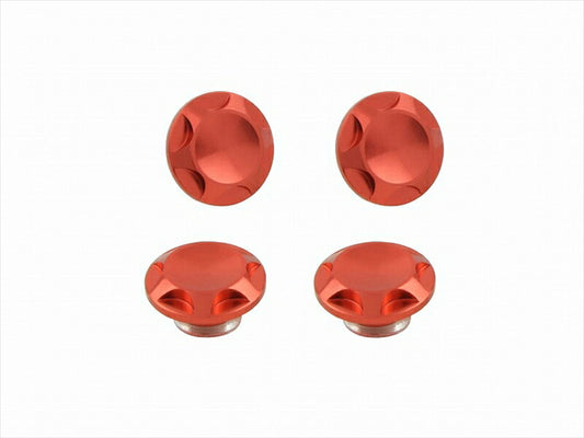 POSHFAITH｜ポッシュフェイス NASAタイプキャップボルトカバー M6用 DEEP ORANGE（4PCS）｜001822-14