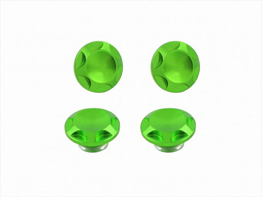 POSHFAITH｜ポッシュフェイス NASAタイプキャップボルトカバー M6用 LIME GREEN（4PCS）｜001822-28