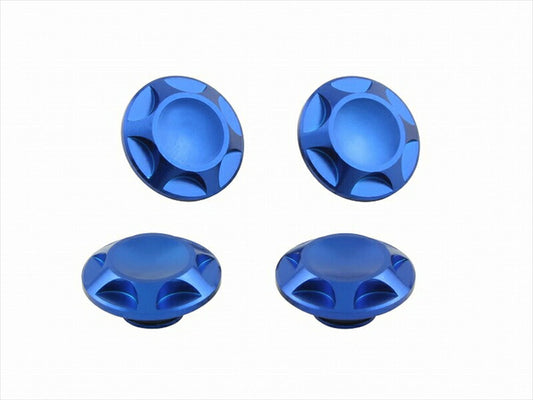 POSHFAITH｜ポッシュフェイス NASAタイプキャップボルトカバー M8用 BLUE（4PCS）｜001820-01