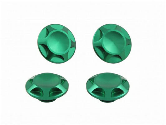 POSHFAITH｜ポッシュフェイス NASAタイプキャップボルトカバー M8用 DARK GREEN（4PCS）｜001820-08