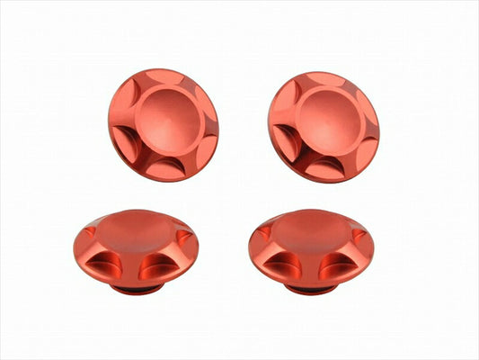 POSHFAITH｜ポッシュフェイス NASAタイプキャップボルトカバー M8用 DEEP ORANGE（4PCS）｜001820-14